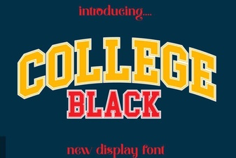 Black College Font Design Tips & Free Template
