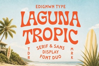 Laguna Tropic Font for Vacation Poster Designs