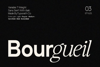 Bourgueil Font: Design Projects & Download