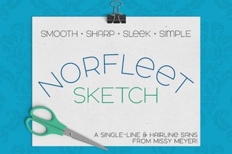 Norfleet Sketch Font: Creative Single-Line Script