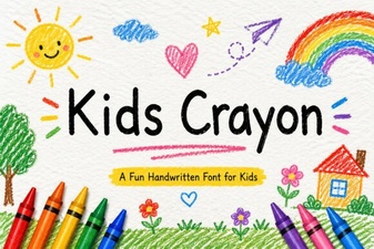 Draw Fun Projects with a Playful Crayon Font
